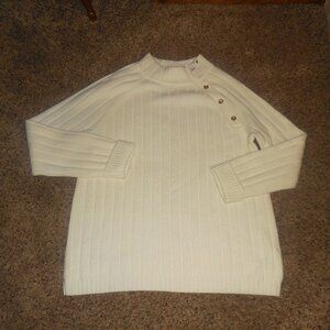 NWT Talbots White Sweater L